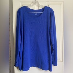 Croft&borrow Blue Polka Dot long sleeved classic tee
